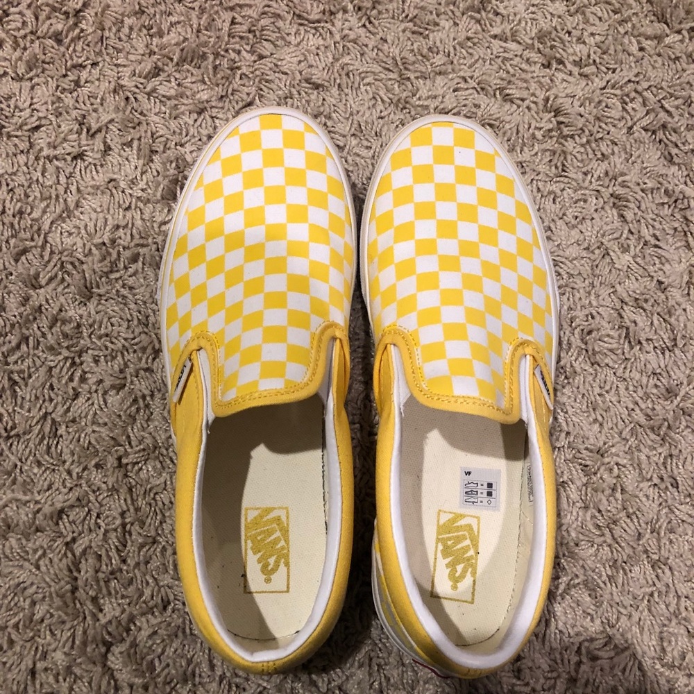 Yellow checker board vans